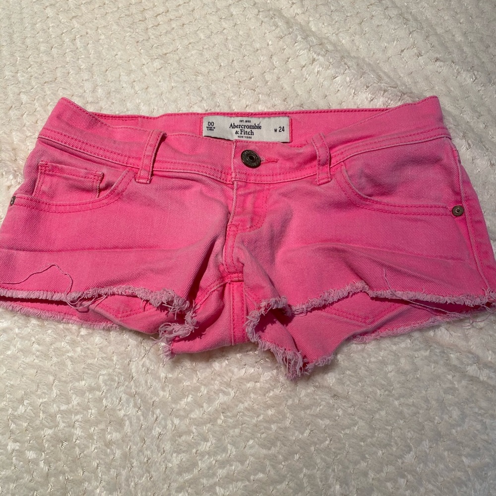 Abercrombie pink Jean shorts